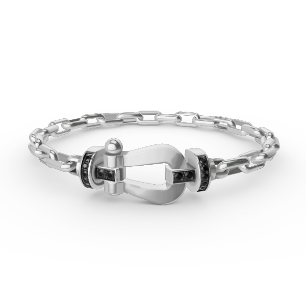 [⭐Hyrra Jewelry]FORCE LARGE HORSESHOE CLASP  METAL BRACELET