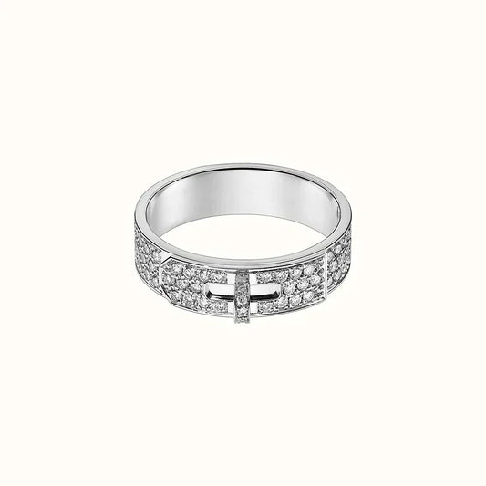 [⭐Hyrra Jewelry]KELLY SILVER DIAMOND RING