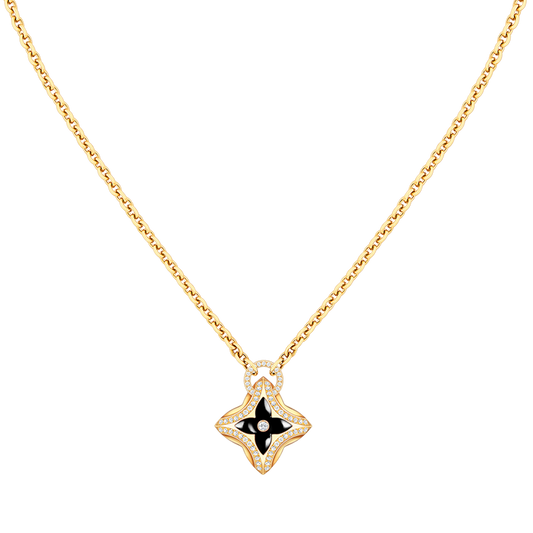 [⭐Hyrra Jewelry]STAR PEDANT PINK GOLD DIAMOND NECKLACE