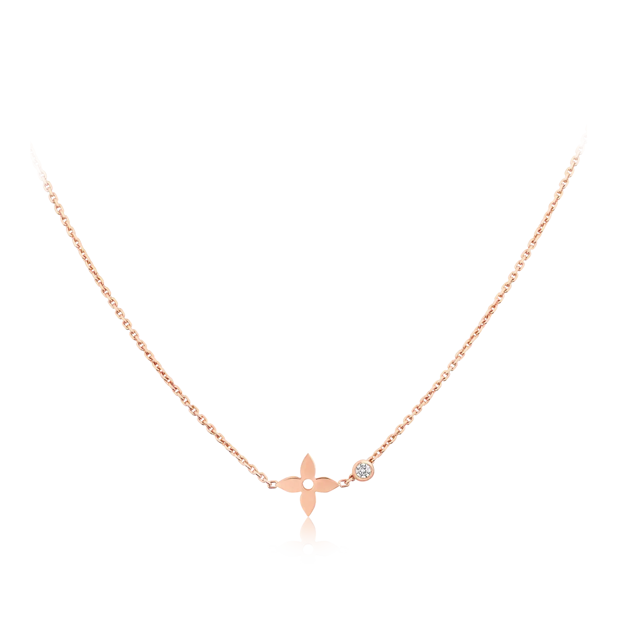 [⭐Hyrra Jewelry]BLOSSOM PENDANT PINK GOLD AND DIAMOND