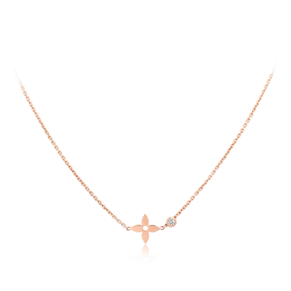 [⭐Hyrra Jewelry]BLOSSOM PENDANT PINK GOLD AND DIAMOND