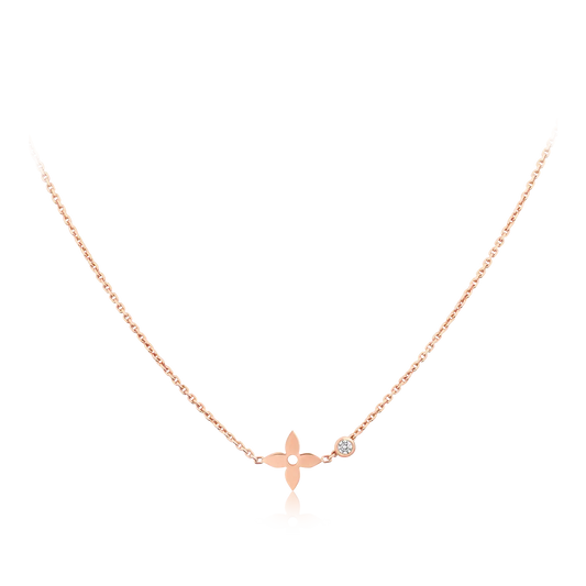 [⭐Hyrra Jewelry]BLOSSOM PENDANT PINK GOLD AND DIAMOND
