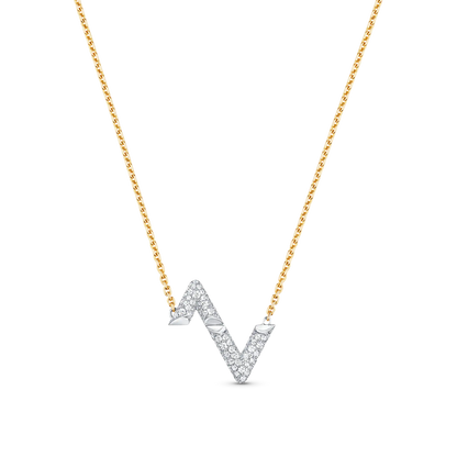 [⭐Hyrra Jewelry]VOLT SILVER DIAMOND PEDANT NECKLACE