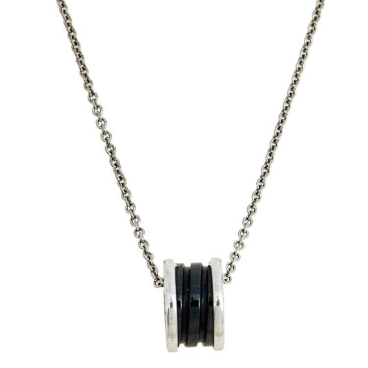 [⭐Hyrra Jewelry]ZERO 1 BLACK CERAMIC SILVER NECKLACE