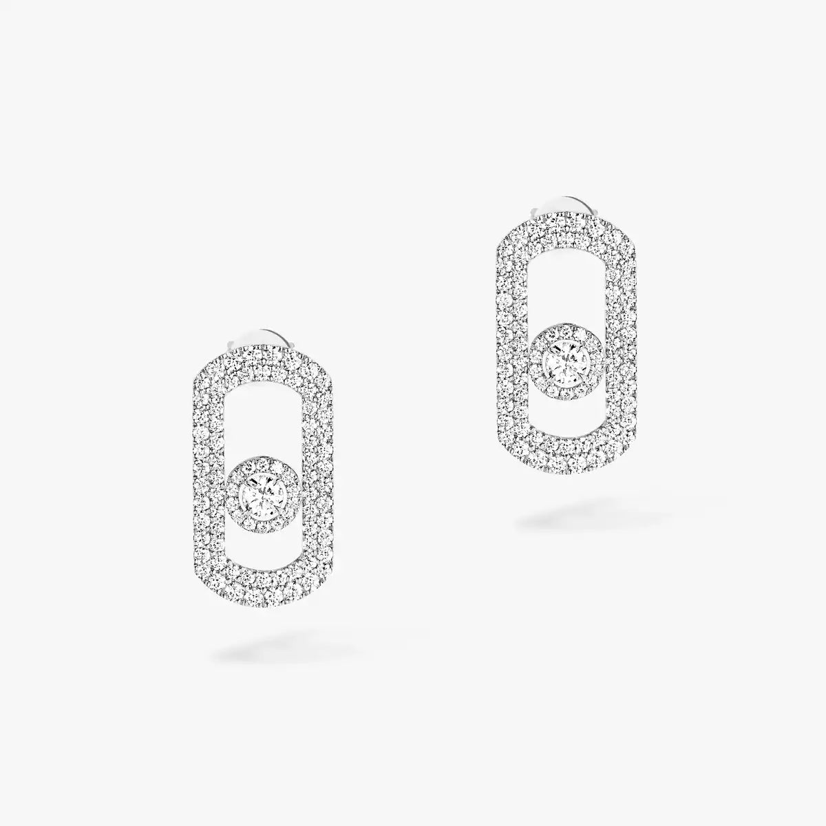 [⭐Hyrra Jewelry]So Move Pave_-Set Diamond Earrings in Silver