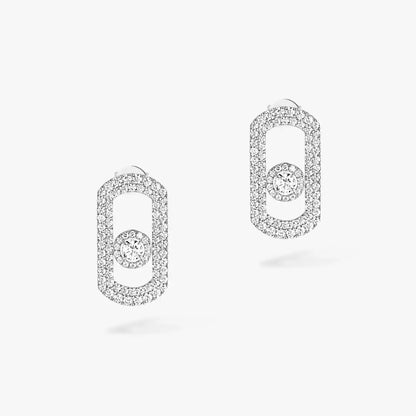 [⭐Hyrra Jewelry]So Move Pave_-Set Diamond Earrings in Silver