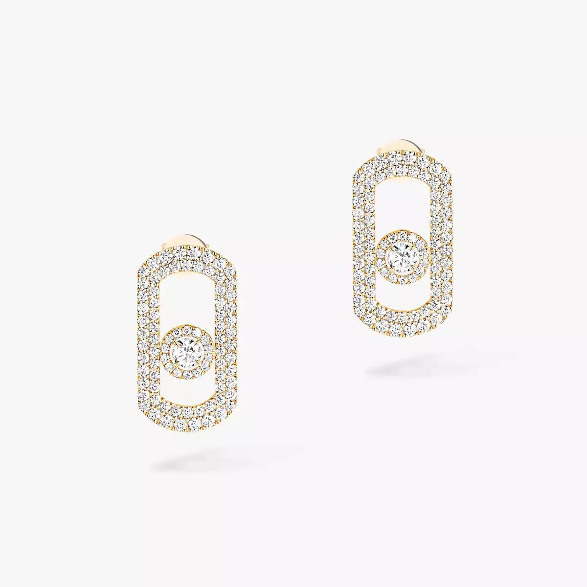 [⭐Hyrra Jewelry]So Move Pave_-Set Diamond Earrings in Silver