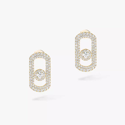 [⭐Hyrra Jewelry]So Move Pave_-Set Diamond Earrings in Silver