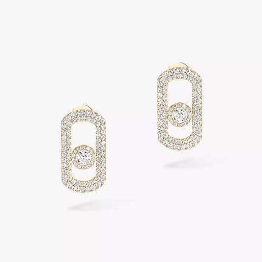 [⭐Hyrra Jewelry]So Move Pave_-Set Diamond Earrings in Silver