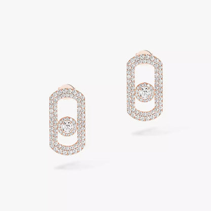[⭐Hyrra Jewelry]So Move Pave_-Set Diamond Earrings in Silver