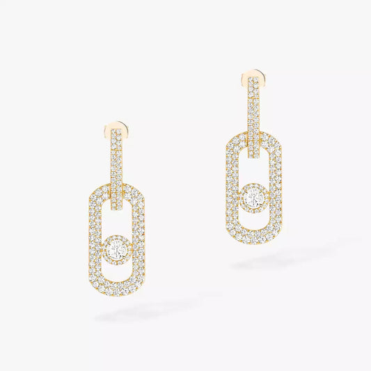 [⭐Hyrra Jewelry]So Move XL Pave_-Set Diamond Pendant Earrings