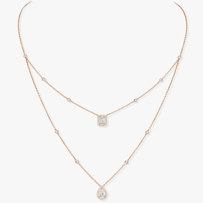 [⭐Hyrra Jewelry]MY TWIN 2 ROW DIAMOND NECKLACE