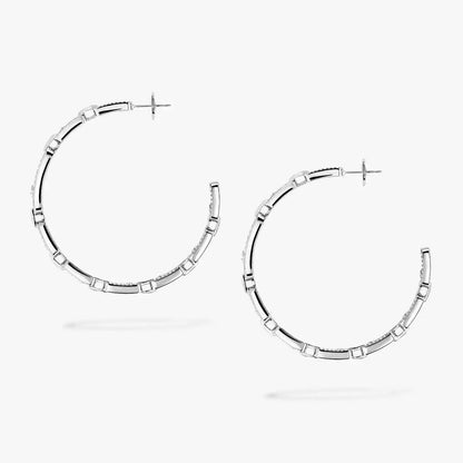[[⭐Hyrra Jewelry]Move Link Diamond Hoop Earrings