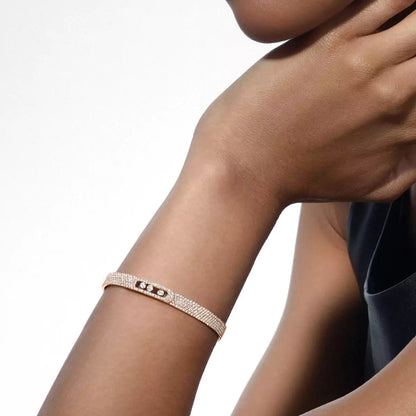 [⭐Hyrra Jewelry]Move Noa Full Pavé Diamond Bangle Bracelet