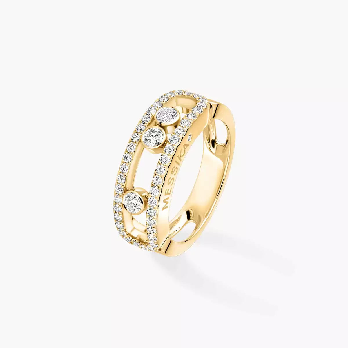 [⭐Hyrra Jewelry] Move Gold Diamond Pave_ Ring