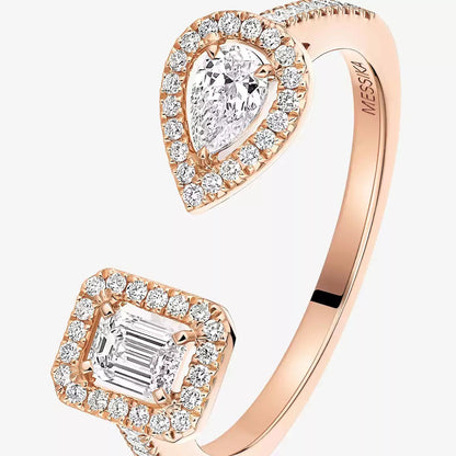 [⭐Hyrra Jewelry]My Twin Toi Gold Diamond Ring