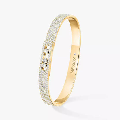 [⭐Hyrra Jewelry]Move Noa Full Pavé Diamond Bangle Bracelet