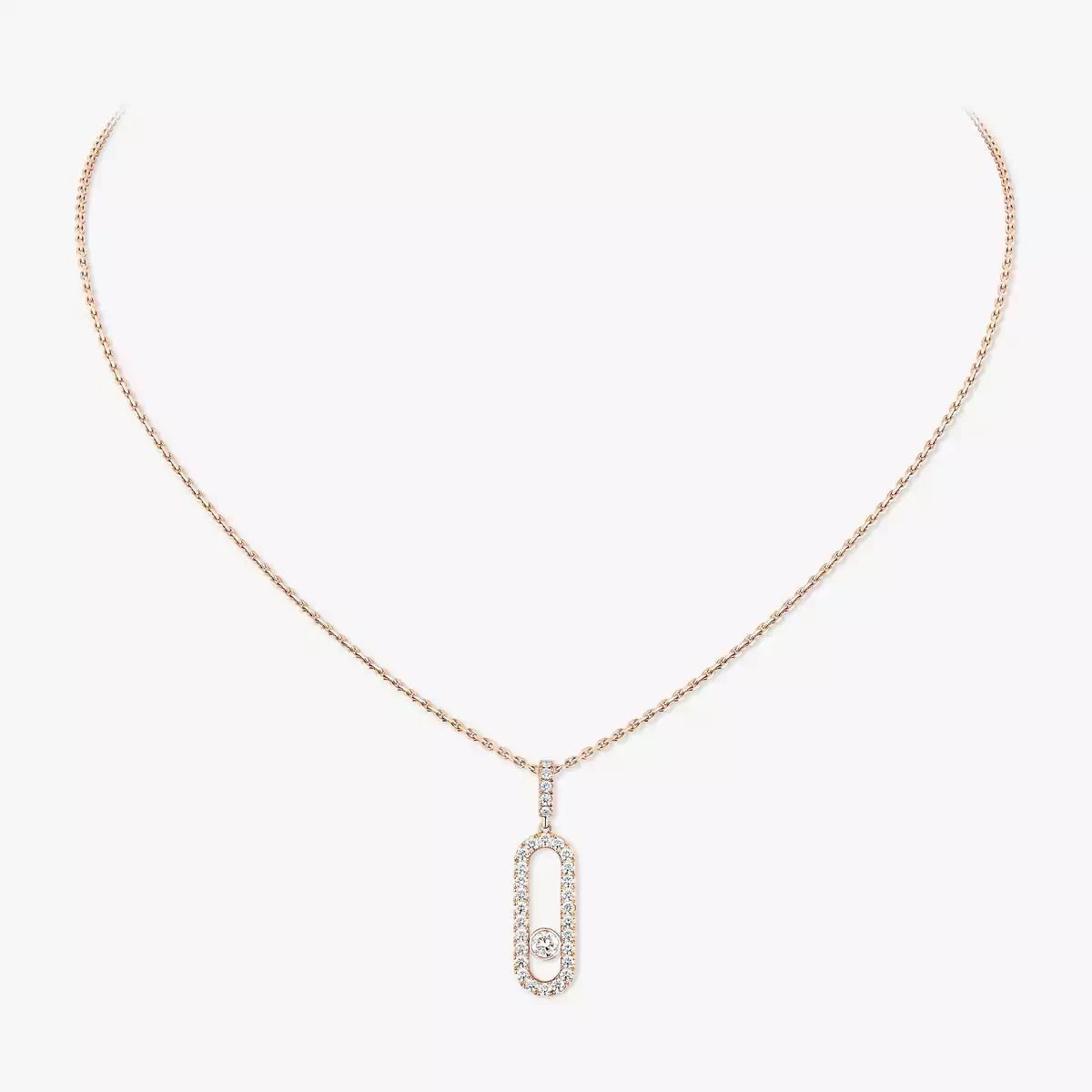 [⭐Hyrra Jewelry]Move Uno Diamond Necklace in Rose Gold