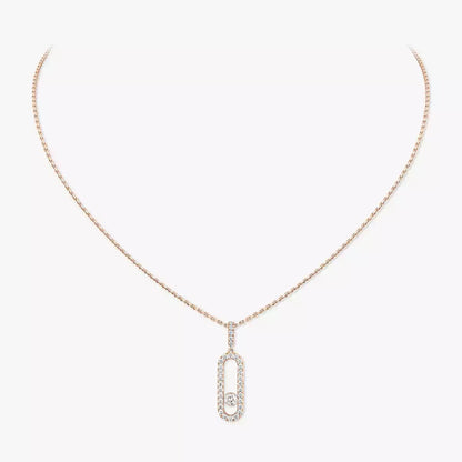 [⭐Hyrra Jewelry]Move Uno Diamond Necklace in Rose Gold