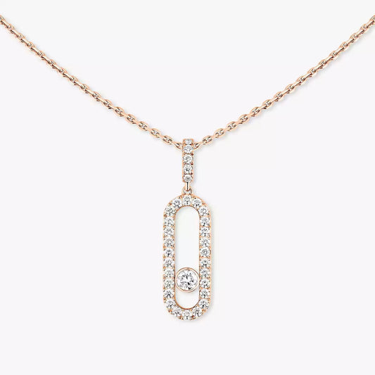 [⭐Hyrra Jewelry]Move Uno Diamond Necklace in Rose Gold
