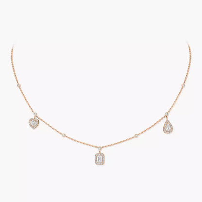 [⭐Hyrra Jewelry]My Twin Diamond Necklace in Silver