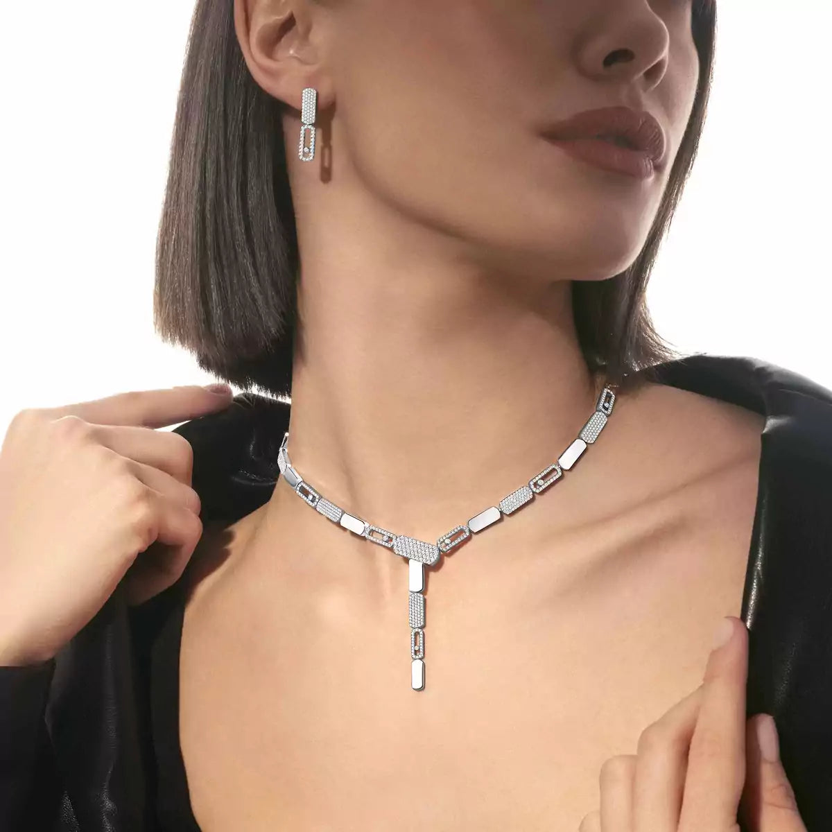 [⭐Hyrra Jewelry]Imperial Move SM Diamond Earrings