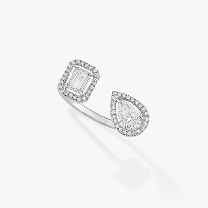 [⭐Hyrra Jewelry]MY TWIN TOI & MOI SILVER DIAMOND RING