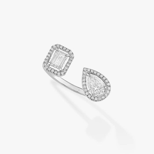 [⭐Hyrra Jewelry]MY TWIN TOI & MOI SILVER DIAMOND RING