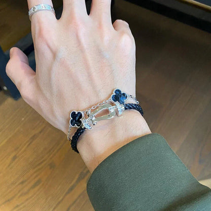 [⭐Hyrra Jewelry]CLOVER 5 MOTIF PIETERSITE BRACELET COLLECTION