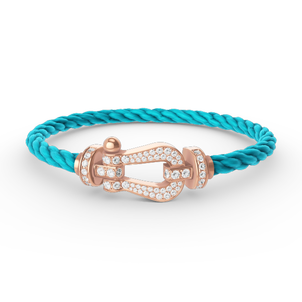 [⭐Hyrra Jewelry]FORCE LARGE HORSESHOE FULL DIAMOND BRACELET ROSE GOLD