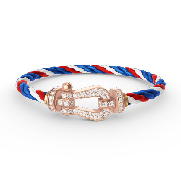[⭐Hyrra Jewelry]FORCE LARGE HORSESHOE FULL DIAMOND BRACELET ROSE GOLD