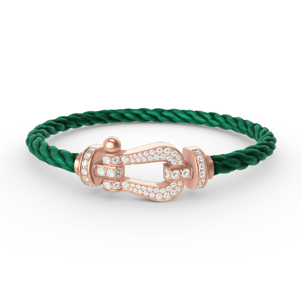 [⭐Hyrra Jewelry]FORCE LARGE HORSESHOE FULL DIAMOND BRACELET ROSE GOLD