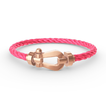 [⭐Hyrra Jewelry]FORCE LARGE HORSESHOE NO DIAMOND BRACELET ROSE GOLD