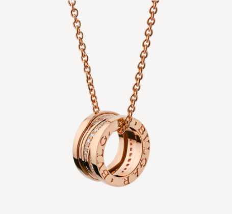 [⭐Hyrra Jewelry]ZERO 1 PINK GOLD DIAMOND NECKLACE