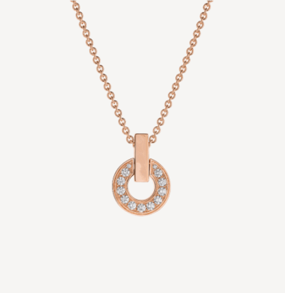 [⭐Hyrra Jewelry]GARI NECKLACE PINK GOLD DIAMOND