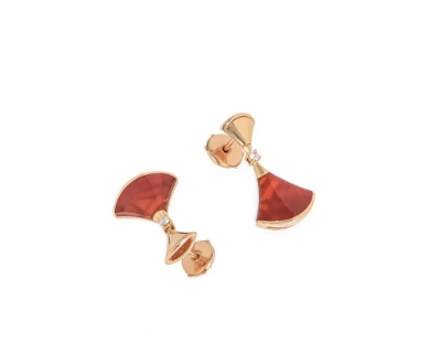 [⭐Hyrra Jewelry]DREAM Carnelian PINK GOLD EARRINGS