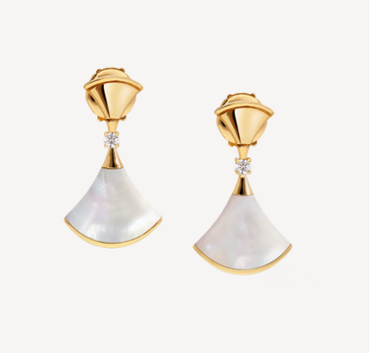 [⭐Hyrra Jewelry]DREAM MOP 1 DIAMOND EARRINGS