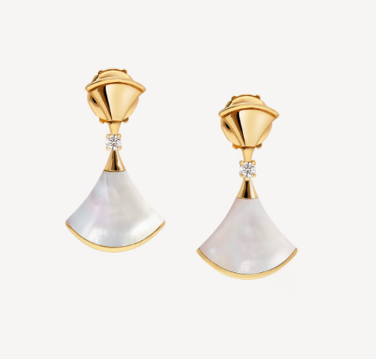 [⭐Hyrra Jewelry]DREAM MOP 1 DIAMOND EARRINGS