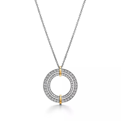 [Hyrra Jewelry]EDGE DIAMOND GOLD SILVER NECKLACE