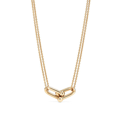 [Hyrra Jewelry]HARDWEAR GOLD DOUBLE LINK NECKLACE