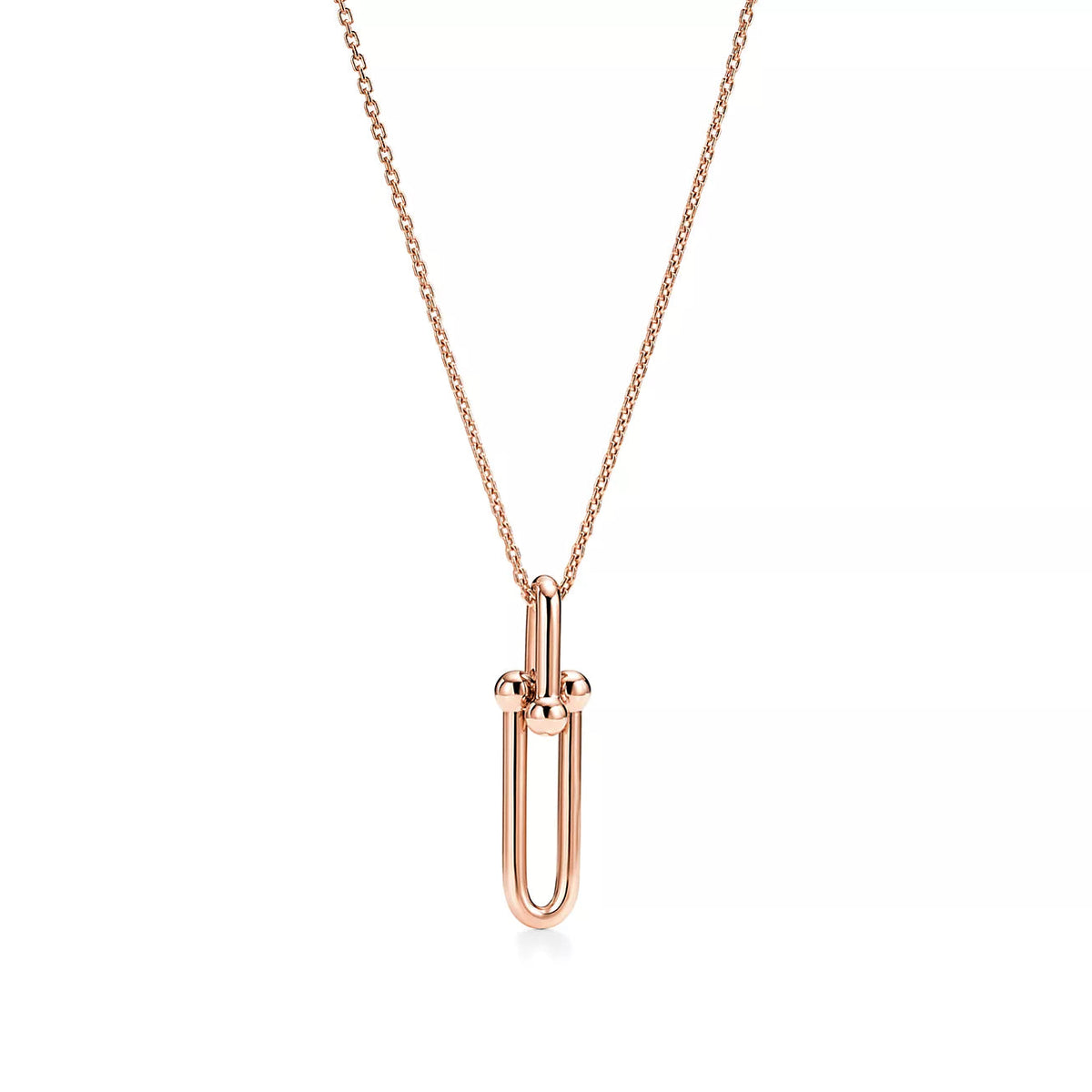 [Hyrra Jewelry]HARDWEAR DROP DOUBLE LINK PEDANT NECKLACE