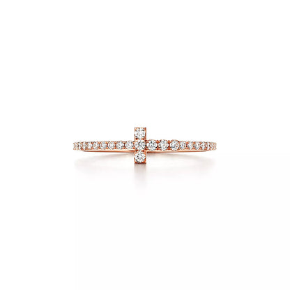 [Hyrra Jewelry]T RING DIAMOND PINK GOLD