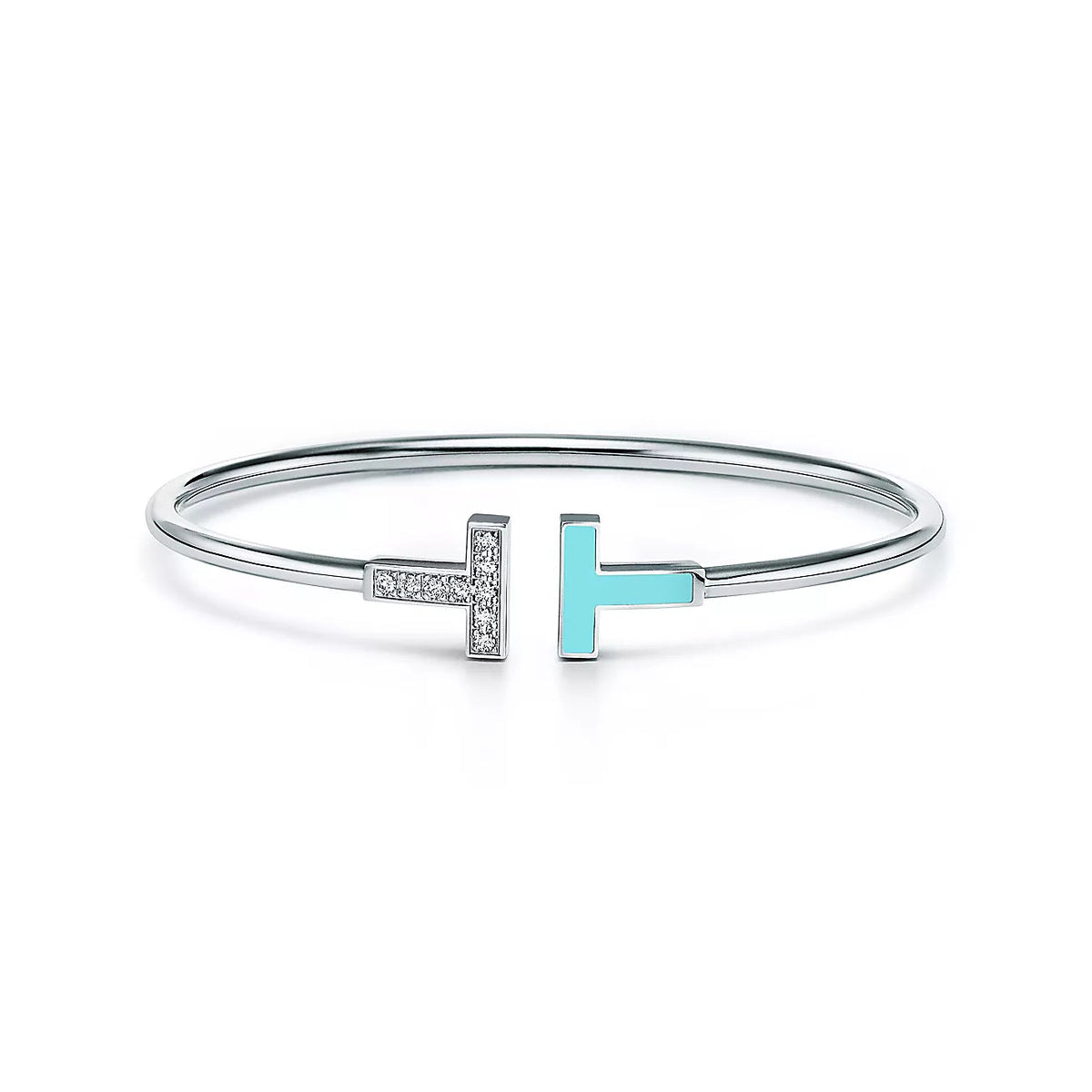 [Hyrra Jewelry]T BRACELET 1.8MM TURQUOISE DIAMOND PINK GOLD