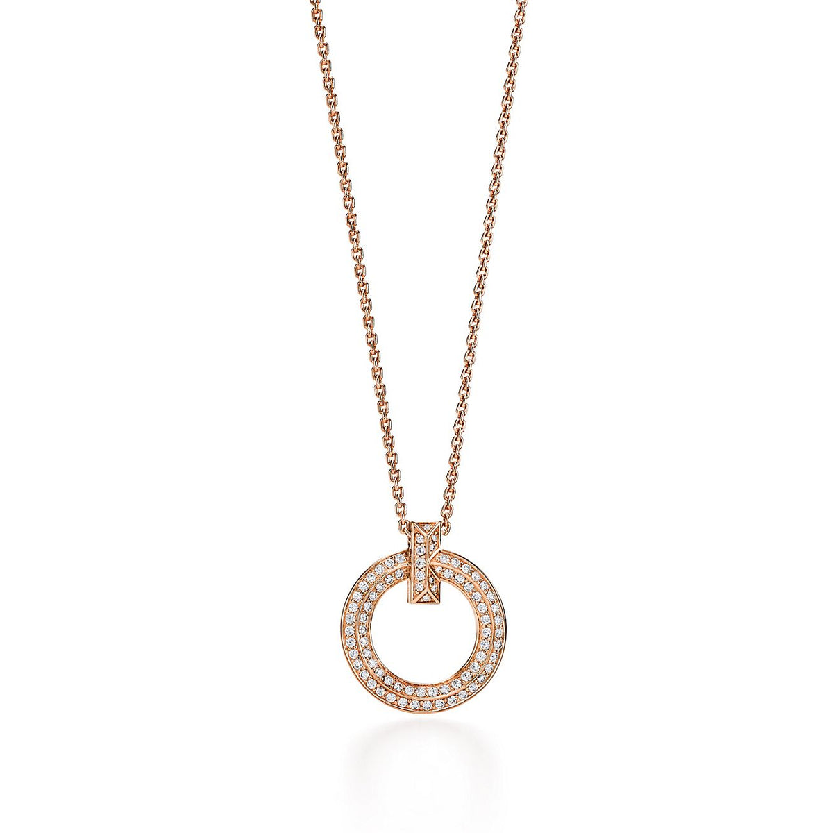 [Hyrra Jewelry]T1 CIRCLE DIAMOND PAVED MEDIUM NECKLACE