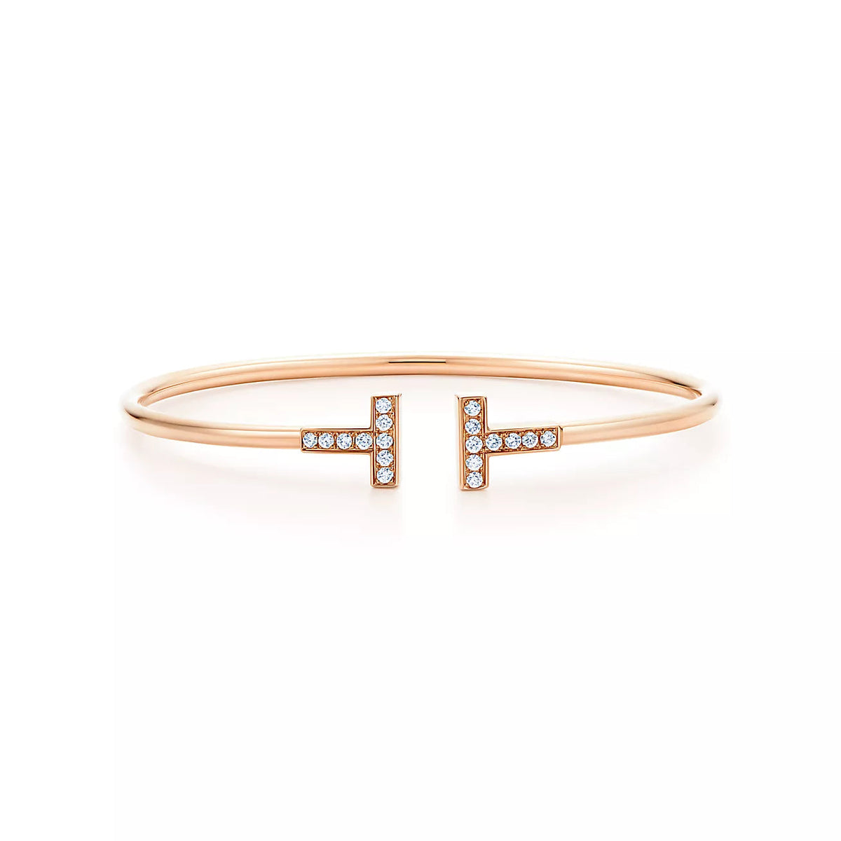 [Hyrra Jewelry]T BRACELET PINK GOLD 1.8MM DIAMOND