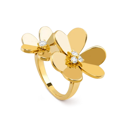 [⭐Hyrra Jewelry]CLOVER COMOS GOLD DIAMOND RING