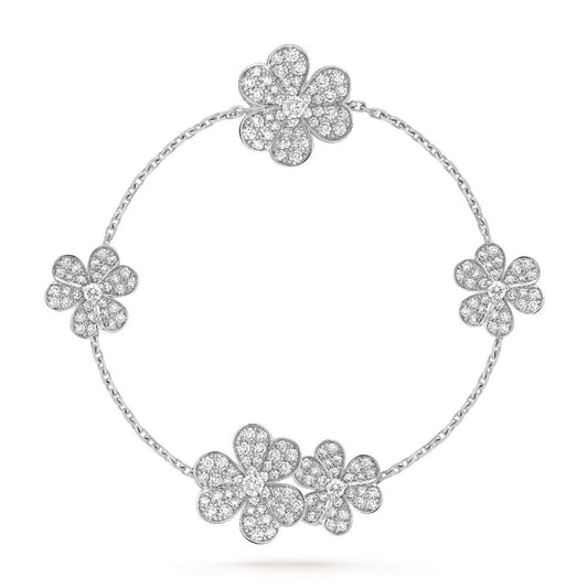[⭐Hyrra Jewelry]FRIVOLE SILVER 5 FLOWERS BRACELET
