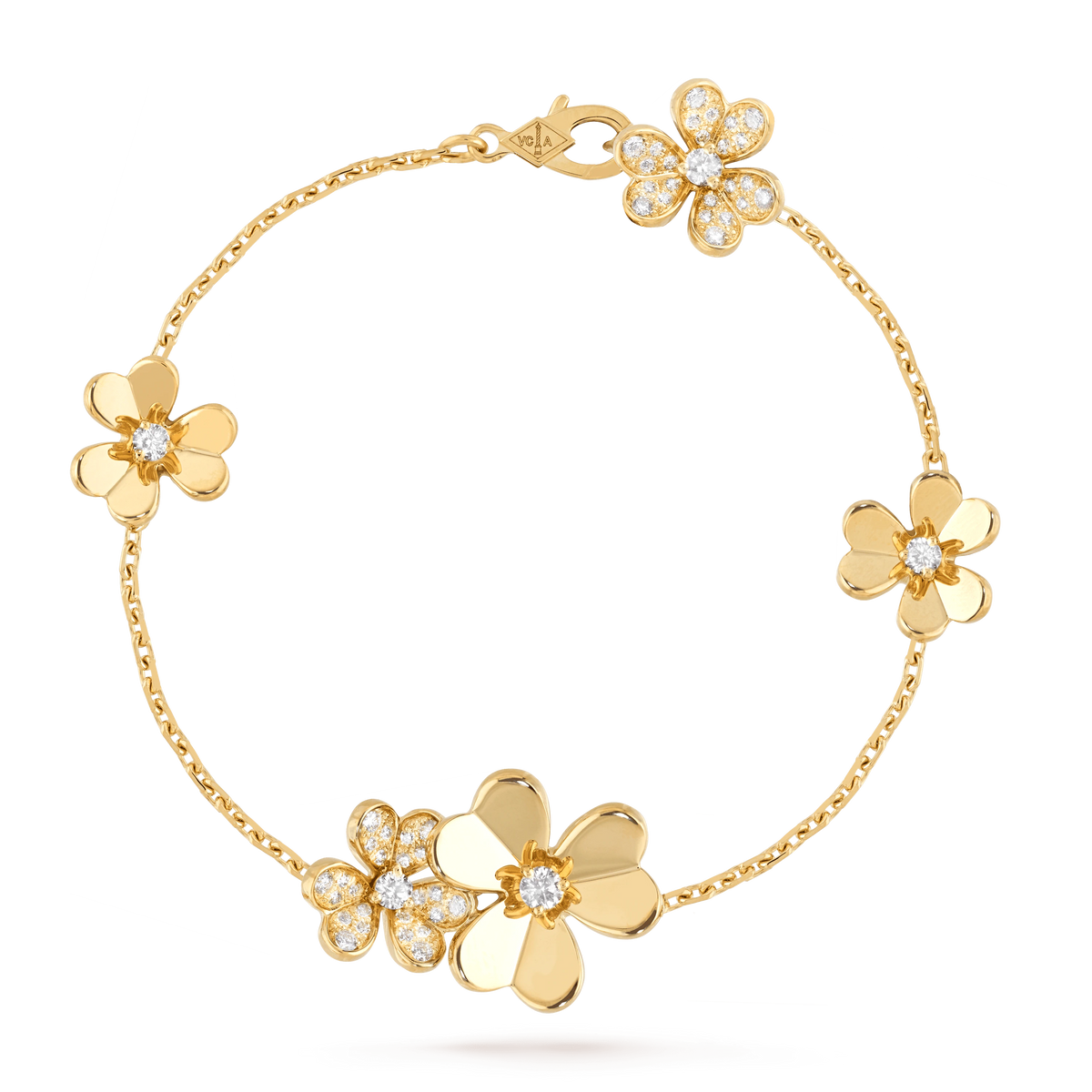 [⭐Hyrra Jewelry]FRIVOLE GOLD 5 FLOWERS BRACELET