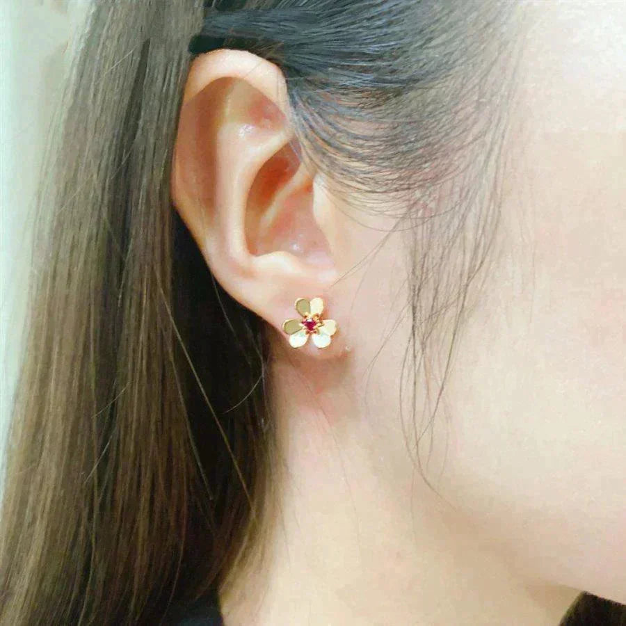 [⭐Hyrra Jewelry]FRIVOLE  FLOWER PINK EARRINGS