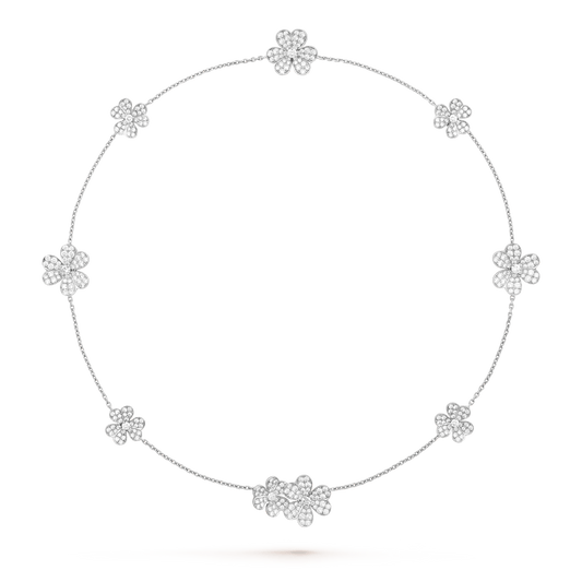 [⭐Hyrra Jewelry]FRIVOLE SILVER 9 FLOWERS NECKLACE